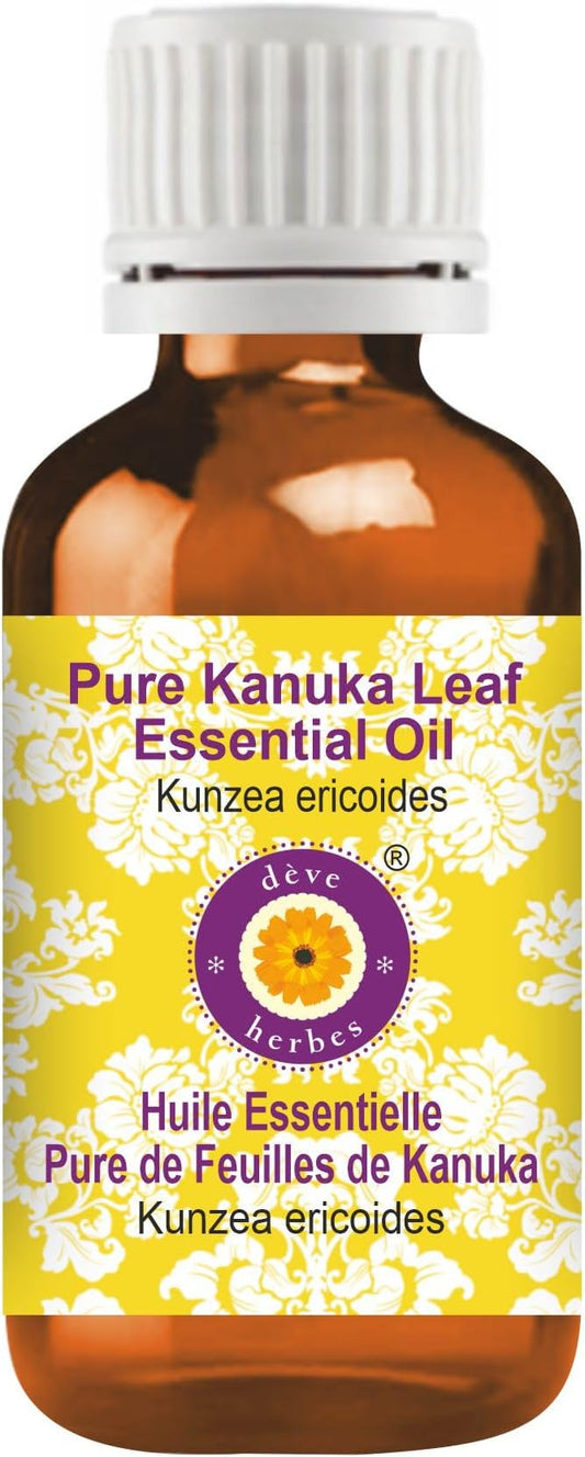 Deve Herbes Pure Kanuka Leaf Essential Oil (Kunzea ericoides) Steam Distilled 100ml (3.38 oz)