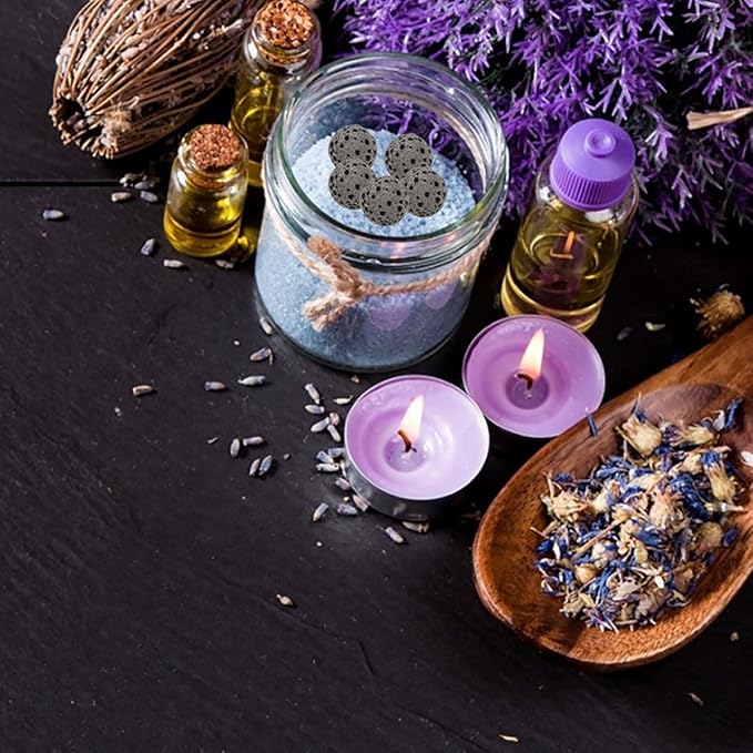 33pcs Volcanic Rock Aromatherapy Diffuser Stones Black Natural Lava Stone Decoration Car Essential Oil Fragrance Diffuser Accessories