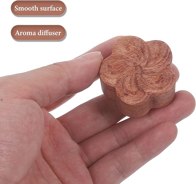 Beaupretty Essential Oil Wooden Diffuser Plumeria Scent Aromatherapy Diffusing Adornment Home and Car Use Lightweight Natural Wood