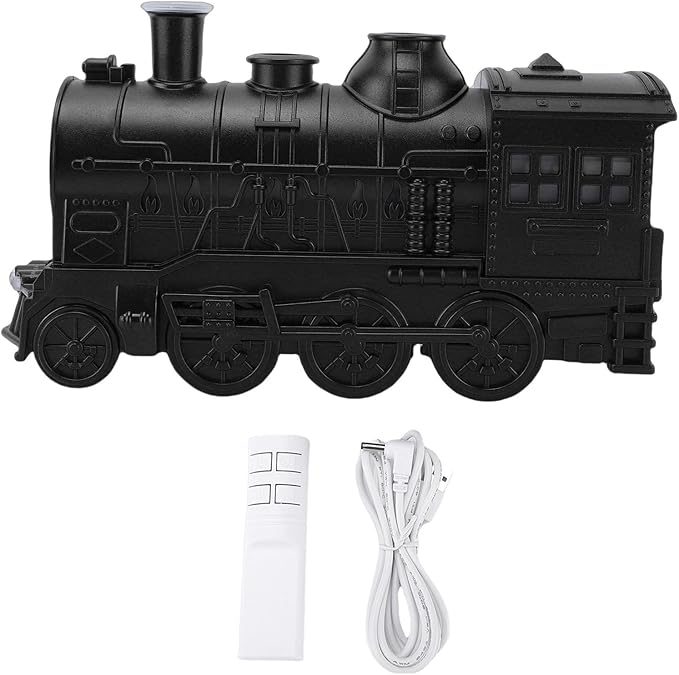 Generic Humidifier, 300mL Essential Oil Diffuser Retro Design Cool Mist Diffuser with Night Light, Dual Spray Modes, Aromatherapy for Home Office Bedroom Desk (Black)
