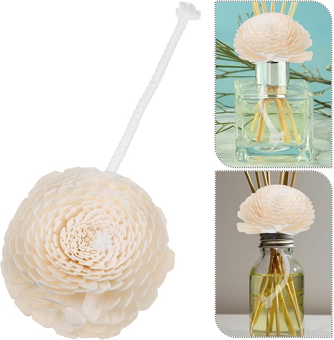 2pcs Artificial Flower Aromatherapy Diffuser Replacement Heads with Cotton Rope, Household Scent Diffuser Flowers for Essential Oil Fragrance and Home Relaxation