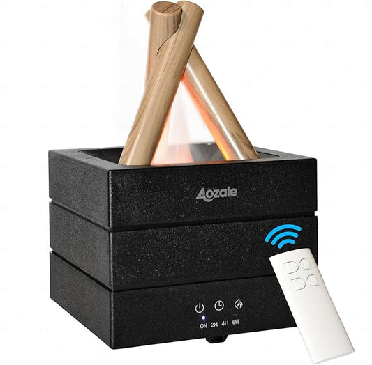 Campfire Flame Fire Diffuser, Bonfire Aromatherapy Essential Oil Diffuser, 280ML Ultrasonic Mist Humidifier with Remote, 7-Color LED, Timer, Auto Shut-Off for Bedroom, Office, Yoga, Gifts