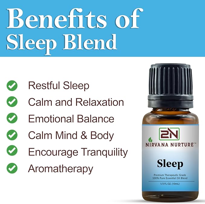 Sleep Blend,100% Pure and Premium, Undiluted, Sleep, Aromatherapy, Calm, Relax