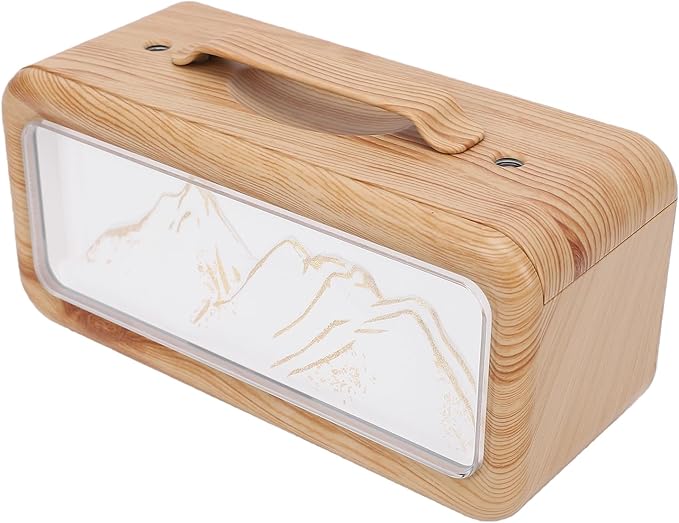 Essential Oil Diffuser, 600ml USB Cool Mist Humidifier with Light, Dual Spray, Aromatherapy Diffuser, Ideal for Bedroom Hotel Spa Yoga Room (Dark Wood Grain)