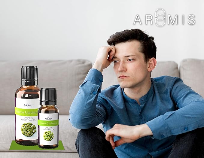 ArOmis Green Cardamom Essential Oil - 100% Pure Therapeutic Grade - Undiluted, Premium Oil - 150 Micron Filtered, Perfect for Aromatherapy Diffusers (30ml / 1 fl oz)