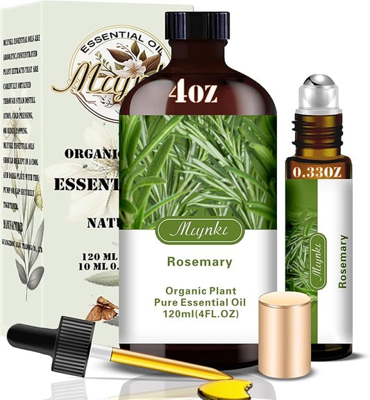 Rosemary Essential Oil – MLYNKL Rosemary Oils 4.33 fl oz for Diffusers, Humidifiers, Massage, DIY Candles, Soap, Cleaning, Home, Yoga, Office, Gifts - 130 ml