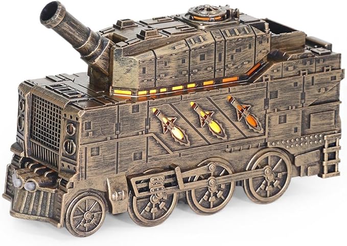 Train Shaped Essential Oil Diffuser, 300ml Vintage Steam Train Aromatherapy Essential Oil Diffuser Humidifier with Dual-Color LED Light, 2 Mist Modes and Auto Shut-Off, for Bedroom