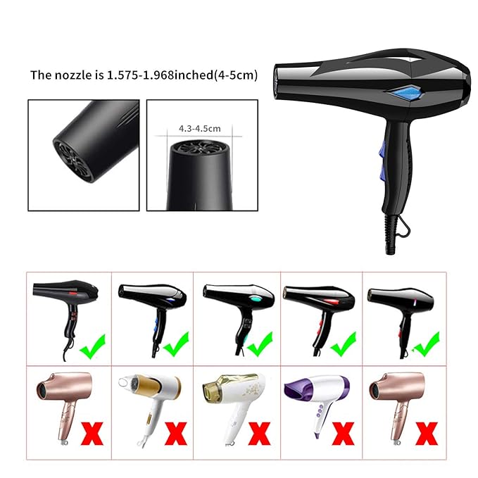 WAJIAYON Universal Collapsible Hair Dryer Diffuser Attachment-Foldable Portable Travel and Easy Storage Hair Diffuser Fit Most Hair Dryers with Nozzle Diameter D-1.575Inch to 1.968 Inch (4-5cm)-Purple