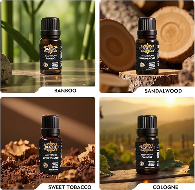 Essential Oils Set Classic Fragrance Oil for Variety Uses for Diffusers for Men, Diffuser Oils Scents for Party and Home As Great Gift for Men, Charming Mans Kit