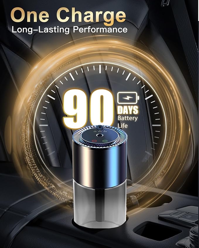 All-New, Smart Car Air Freshener Diffuser 160ml Large Capacity for 6 Months, Real-Time Monitoring, 90-Day Battery Life, 3 Modes, 7-Color with Starry Ceiling, for Car, Bedroom and Office.(FOREST)