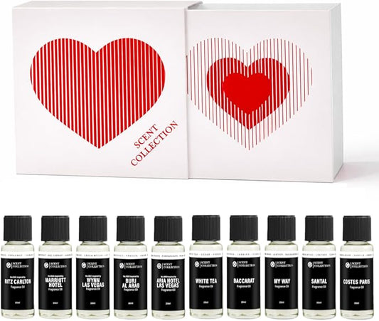 Hotel Diffuser Oil Set-Top 10 Scents 20ml/0.68fl oz Inspired by 5-Star Hotels - Gift Set for Diffuser & Room Scenting - Aromatherapy Oils with Notes of Cardamom, Tuscan Leather, and Sandalwood