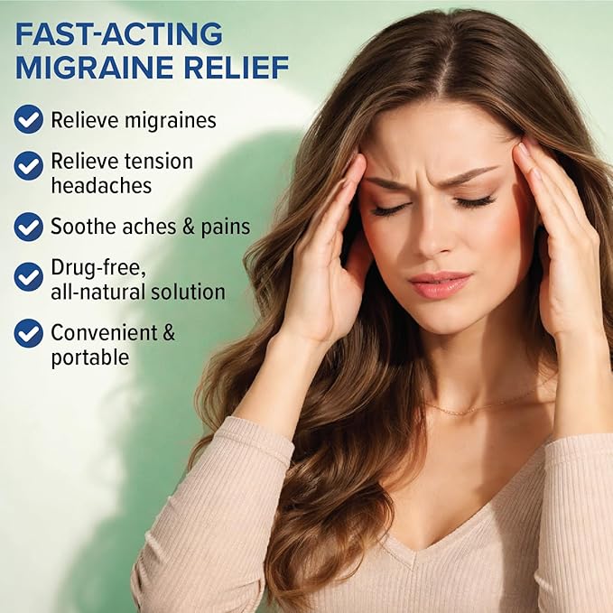 MOXE Migraine Relief Nasal Inhalers, Essential Oils for Headaches & Tension Relief, Portable Aromatherapy, Easy-to-Use, Pure & Undiluted, Peppermint, Spearmint, Eucalyptus, Tea Tree, USA Made, 3 Pack