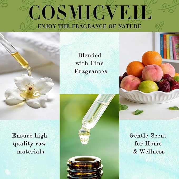 Orange Blossom Essential Oil Orange Blossom Oil for Aroma Diffuser,Humidifier,Home Fragrance,Cleaning,Body Care,Massage,Yoga,DIY Candle,DIY Soap CosmicVeil（Orange Blossom，4 Fl Oz (Pack of 1)）