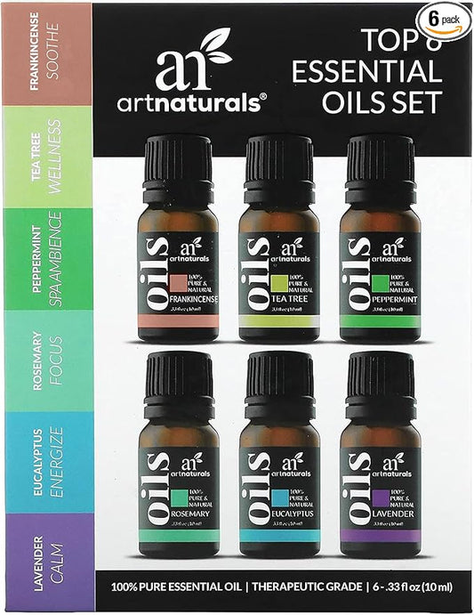 ArtNaturals Aromatherapy Essential Oil Set - 100% Pure of the Highest Therapeutic Grade - Premium Gift Set