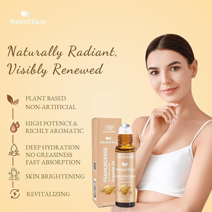 Frankincense Essential Oil Duo Roll On – 100% Pure & Natural Day & Night Bundle | Castor Blend for Nighttime Repair, Grapeseed Blend for Daytime Glow, | Wrinkles, Eye Care, 2 x 10ml