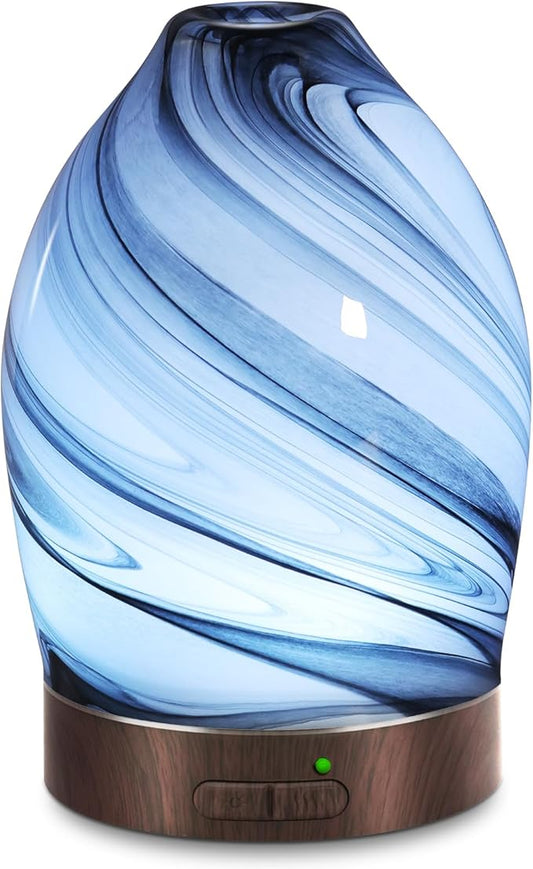 Essential Oil Diffuser Diffuser -Aromatherapy Diffuser for Essential Oils with Timer and 7 Colors LED Light Ultrasonic Diffuser with Auto Shut-Off, Home Office Decor&Gift（Storm Cloud）
