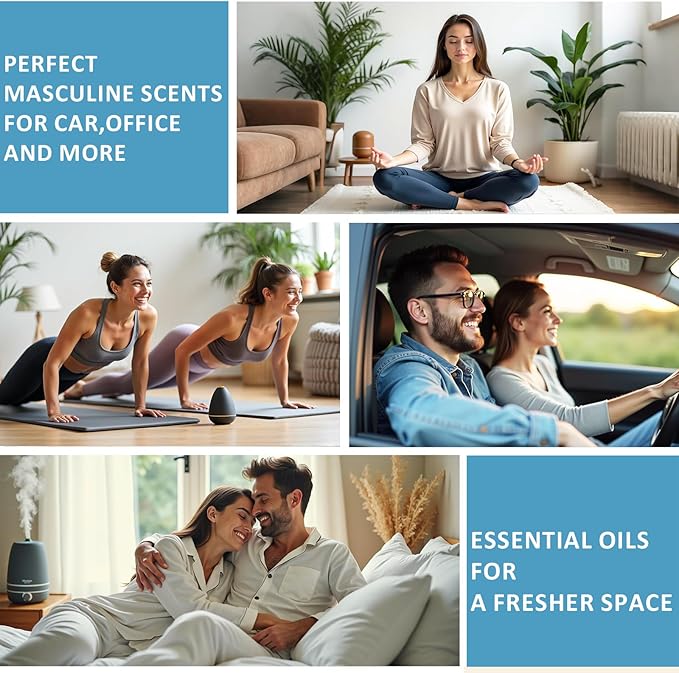 Essential Oils Set Classic Fragrance Oil for Variety Uses for Diffusers for Men, Diffuser Oils Scents for Party and Home As Great Gift for Men, Romantic Haven Kit