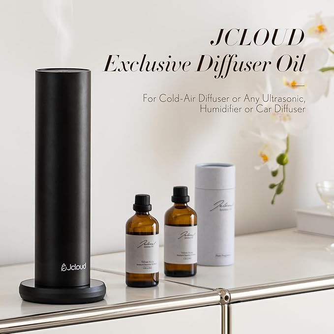 JCLOUD Velvet Noir Essential Oil for Scent Air Machine | Home Luxury and Hotel Scents for Diffuser - Pure Aromatherapy Diffuser Oil with Blackcurrant, Jasmine and Musk - 100mL