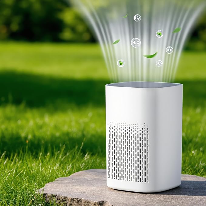 Air Purifier with Aromatherapy Function, Essential Oil Diffuser 2-in-1, HEPA Filter Air Cleaner for Home Bedroom Living Room Kitchen Office, 360° Top-Outlet Design, Silent Sleep Mode