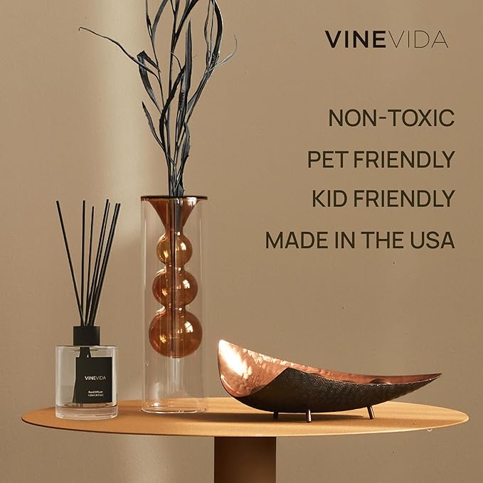 VINEVIDA Prime Reed Diffuser for Home & Bathroom | Long-Lasting Scent Sticks Set | Oil Stick Diffuser | Bathroom Scent - Room Fragrance No. 1002 - Inspired by: Black and Velvet
