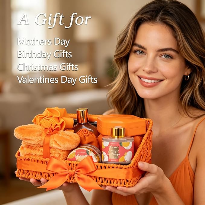 Mother's Day Gift Basket for Mom - 23-Piece Bath and Body Gifts, Spa Gift Basket for Women, Bath Gift Set, Spa Gift Baskets | Gifts for Women, Christmas, Birthday Gift, Valentines Day