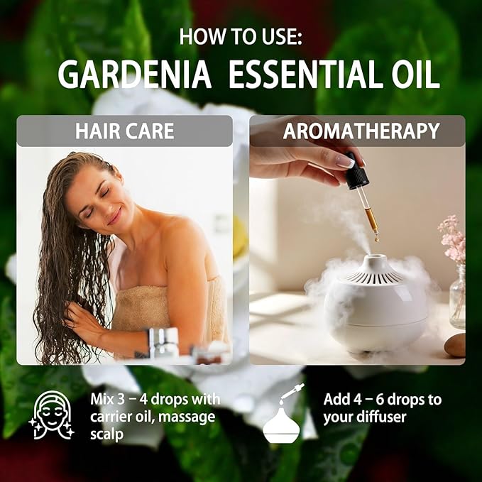 Gardenia Essential Oil, 16 fl oz (480ml) - ZODION Gardenia Fragrance Oil for Diffuser, Massage, Humidifier, DIY Candle, Soap Making, Home, Bath, Yoga
