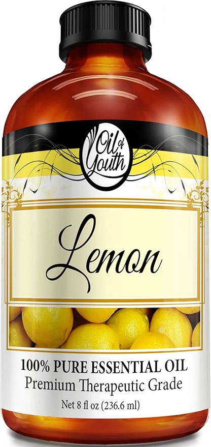 Oil of Youth Essential Oils 8oz - Lemon Essential Oil - Aromatherapy Oils - Therapeutic Grade