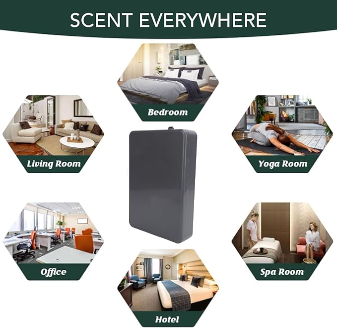 Pilipane Scent Air Machine Slim Smart Essential Oil Diffuser APP Control 500ML Large Capacity Cold Air Therapy Diffuser for Hotel Bathroom Living Room Office ABS Aluminium Alloy
