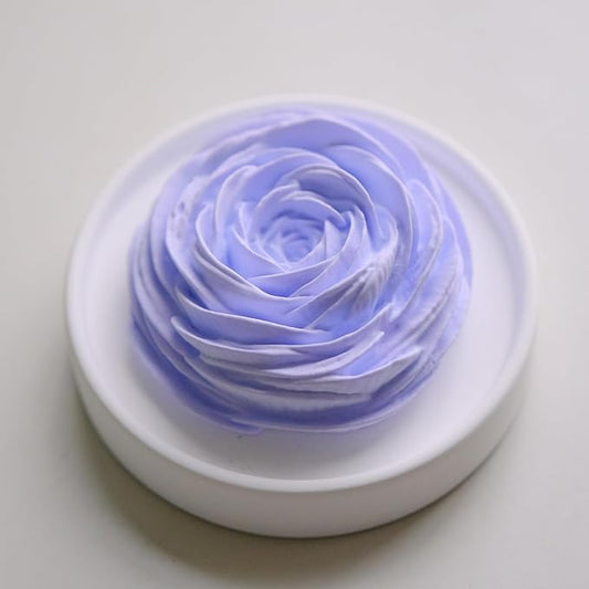 Essential Oil Passive Flower Diffuser -Non-Electric Peony Flower Porcelain Aromatherapy Diffusers for Small Mini Room, Desk Decorative, Bathroom (Purple, Rose)