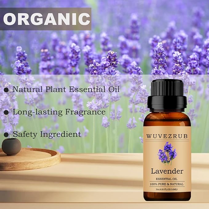 Lavender Essential Oil 10ML - 100% Pure and Natural for Aromatherapy Diffuser - 0.33 Fl Oz