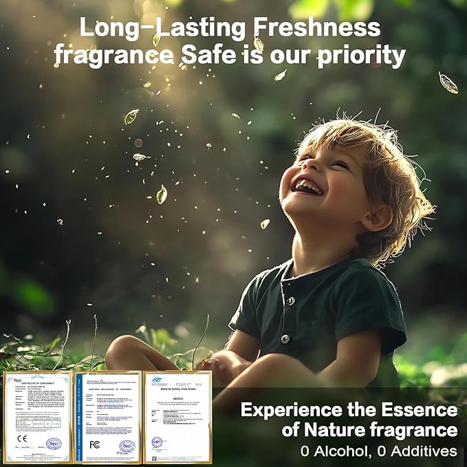 Car Air Freshener Refill for Men & Women 6.09 FL OZ /180ML-9 Month Gardenia Scent Essential Oil Perfume, Essential Oil Made of Natural Plant Extracts, Compatible with Car Diffusers for Home/Office