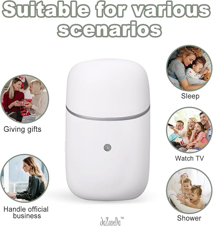 Plug-in Waterless Diffuser for Essential Oil, Silent Wall Aromatherapy Diffuser for Home and Bedroom, 322 sq ft, 0.34 oz Bottle, 12-Hour Timer