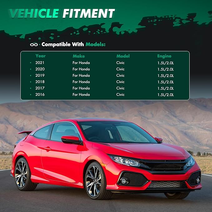 SCITOO Matte Black Rear Bumper Lower Side Lip uard Canards Diffuser Splitter Apron Valence Body Kit with 2016-2019 for Honda Civic Sedan Chin Exterior Diffuser