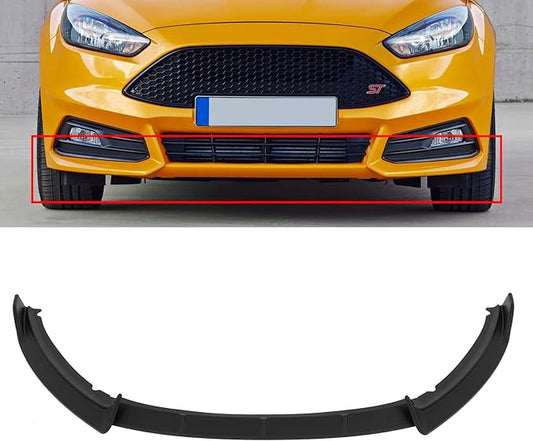 SCITOO Matte Black Front Lip Spoiler Body Kit Compatible with 2013-2014 for Ford Focus ST Front Bumper Lip Splitter Chin Exterior Diffuser