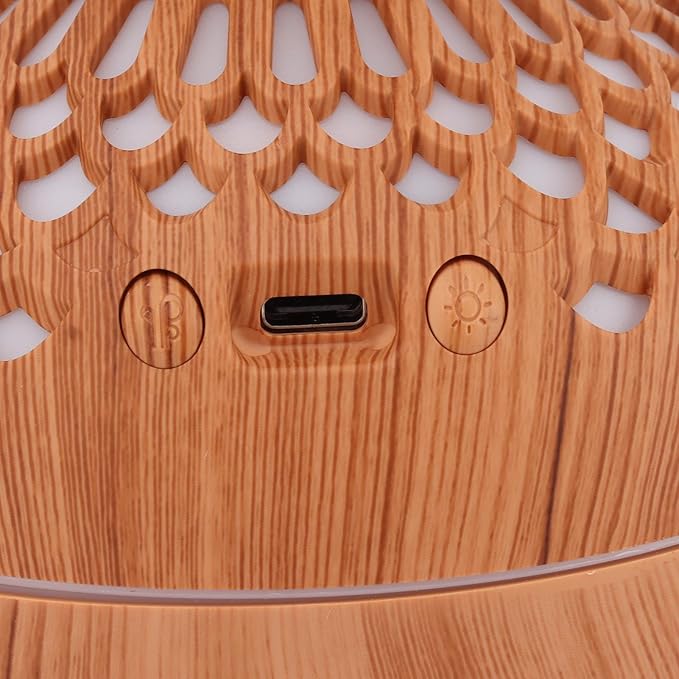 300ml Mini Humidifier,Low Noise Aroma Air Diffuser Humidifier with USB Design,Desktop Noiseless Air Purification Cool Mist Humidifier for Home car Bedroom Office(Amber)