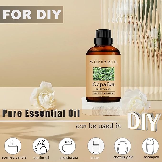 Copaiba Essential Oils, 60ML Pure and Natural Essential Oil for Aromatherapy Diffuser - Copaiba /2 Fl Oz