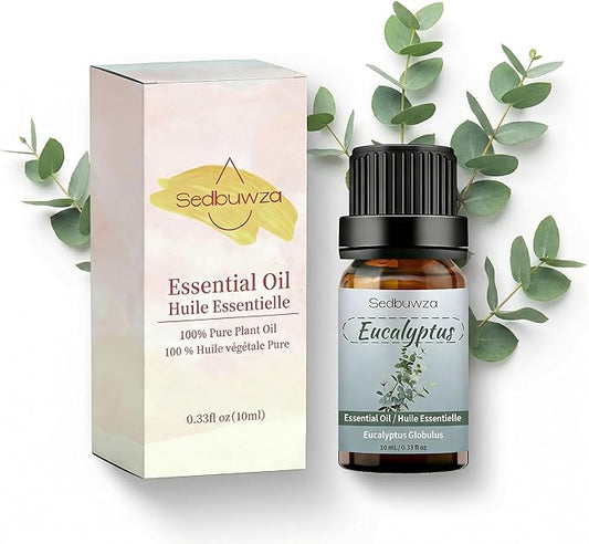 Sedbuwza Eucalyptus Essential Oil, Pure Organic Eucalyptus Fragrance Oil for Diffuser, Humidifier, Soap, Candle, Perfume