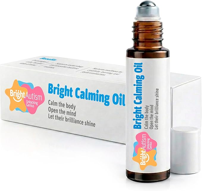 Bright Calming Oil by Bright Autism - Essential Kids Oil for Stress Relief - Natural Sleep Aid, Gentle Organic Blend Roll-On 10ml - Great Addition to Your Kids Sleep Routine.