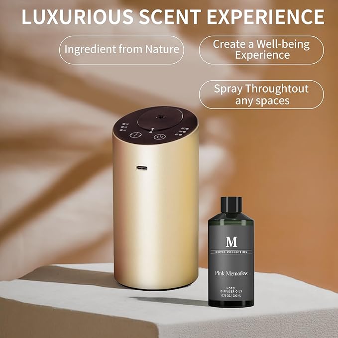 Hotel Collection Diffuser Oil-White Tea Aura, 6.76 Fl Oz (200ml), Home Luxury Aroma & Hotel Fragrance Diffuser Oil- Essential Oils for Aromatherapy Bigger Bottle, Longer Lasting Aroma