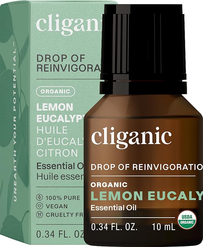 Cliganic Organic Lemon Eucalyptus Essential Oil, 10ml