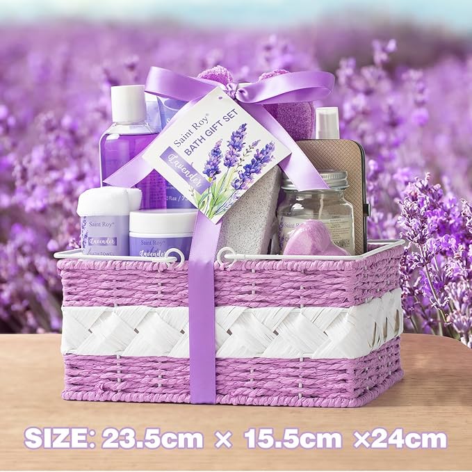 Mothers Day Gifts for Women, 21Pcs Spa Gifts for Women, Lavender Bath and Body Gift Basket, Spa Gifts for Woman Bath and Body Care Set, Relaxing Sets for Mom, Spa Kit, Birthday, Christmas, Anniversary