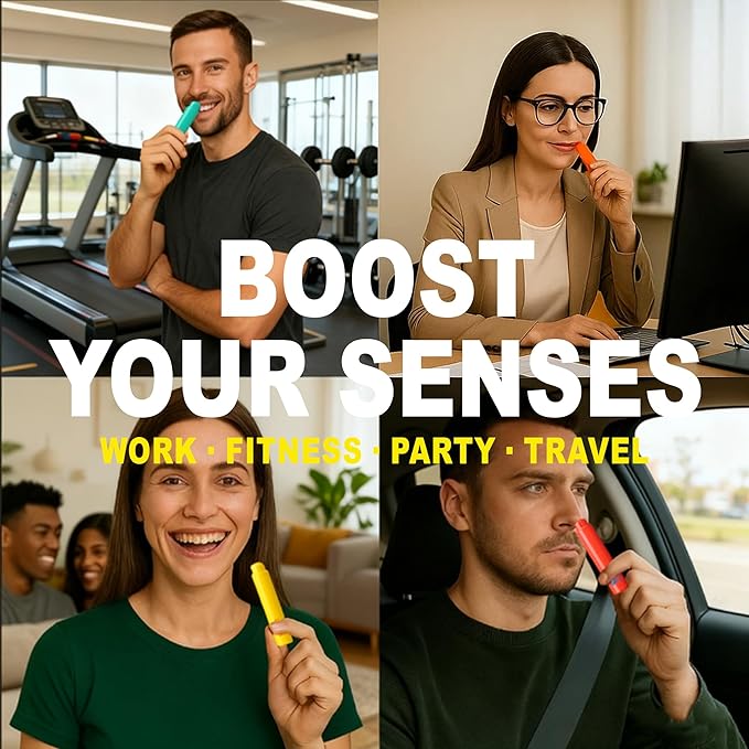 Nasal Inhaler Stick - Focus Herbal Diffuser Pen & Essential Oils Vapor Menthol Inhaler Energy - Non-Medicated Natural Eucalyptus Aromatherapy for Nasal Congestion Relief, Mint 3-Pak
