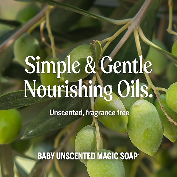 Dr. Bronner's Pure-Castile Liquid Soap Refill - Made with Regenerative Organic Certified Oils, 86% Less Plastic - 18-in-1 Uses, For Face, Body Wash, Hand Soap Refill & More - Baby Unscented, 32oz