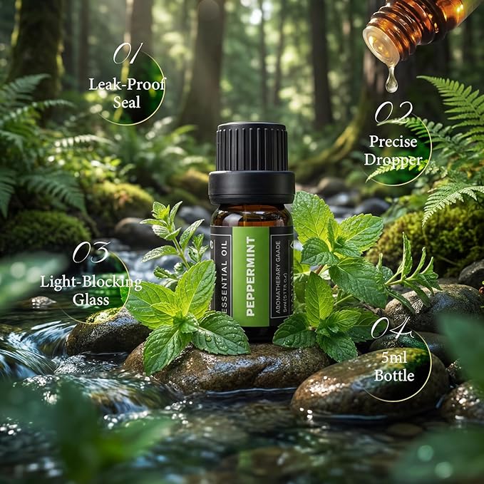 SACATR 60 Bottles Premium Essential Oils Set - Natural Essential Oils for Diffuser, Humidifier, Candle and Soap Making（60x5 ML）