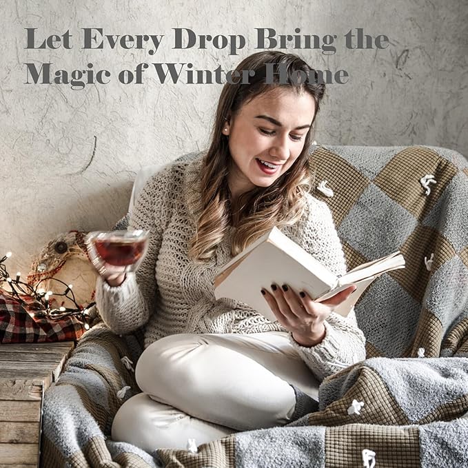 AmaKane Winter Fragrance Oil, Holiday Diffuser Oil Scents, Candle Scents for Candle Making, Soap Making Scents, Oud Vanille, Frosted Fir, Leather Almond and More Essential Oils 6x10ml
