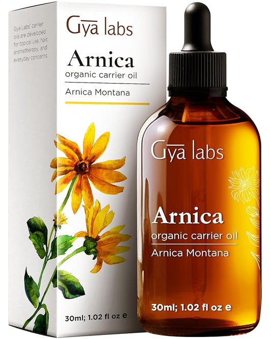 Gya Labs Arnica Oil - 1 Fl Oz - Carrier Oil for Hair, Skin, Face, Scalp & Body Massage