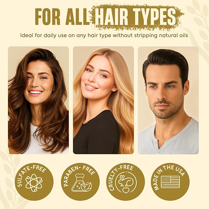 INFINA ESSENTIALS Rice Water Shampoo and Conditioner Set | 16 fl oz Each | with Batana Oil & Ginseng | Rice Shampoo for Repairing Damaged Hair | Strengthening & Thickening Formula | Made in USA