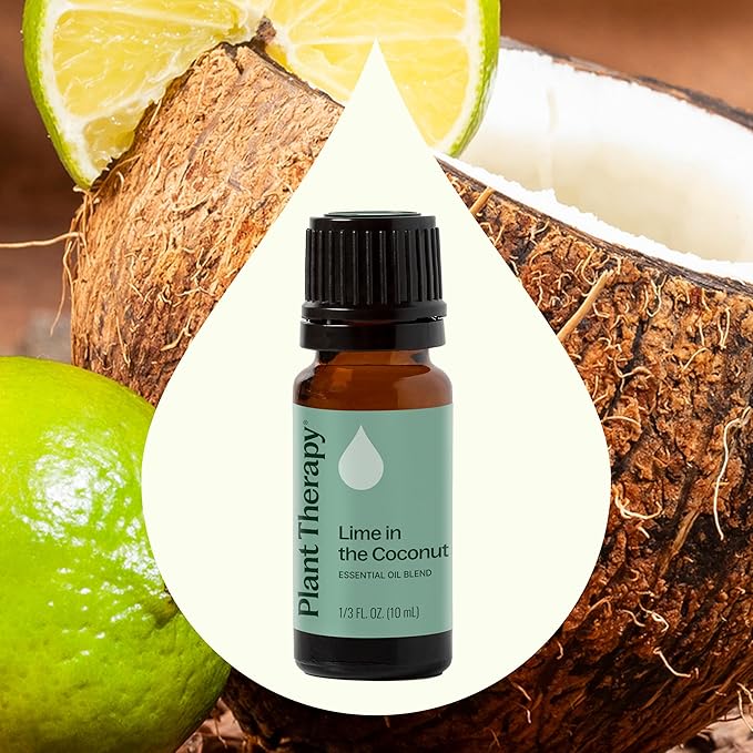 Plant Therapy Lime in The Coconut Essential Oil Blend 10 mL (1/3 oz) 100% Pure, Undiluted, Aromatherapy, Fresh, Energizing Scent