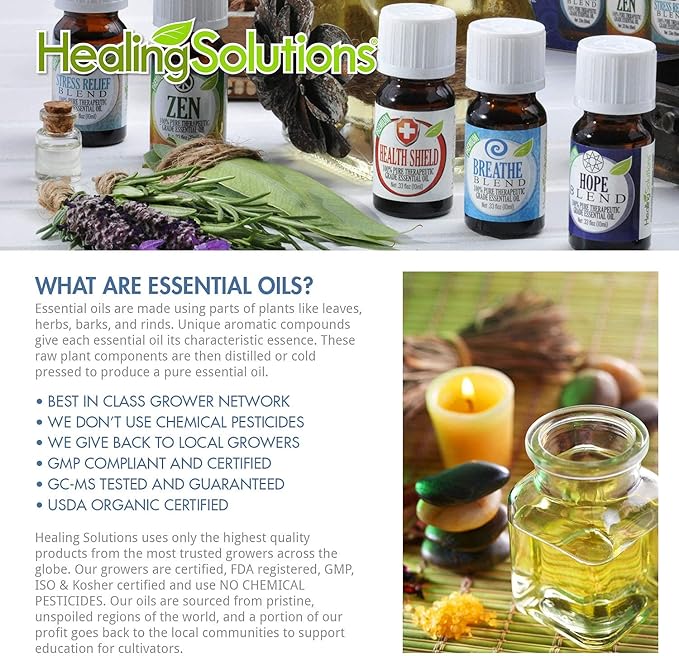 Healing Solutions Breathe Blend Essential Oil Therapeutic Grade – 30ml – Aromatherapy