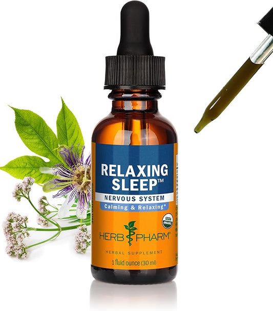 Relaxing Sleep Valerian Root for Sleep Blend with Chamomile & Passion Flower | USDA Organic Sleep Aid for Adults with Valerian Root Extract and Passion Flower herb Sleep Tincture | 42 Servings, 1 Oz
